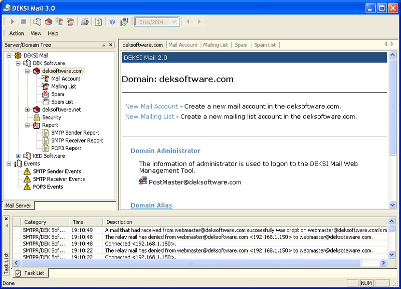 DEKSI Mail Screenshot